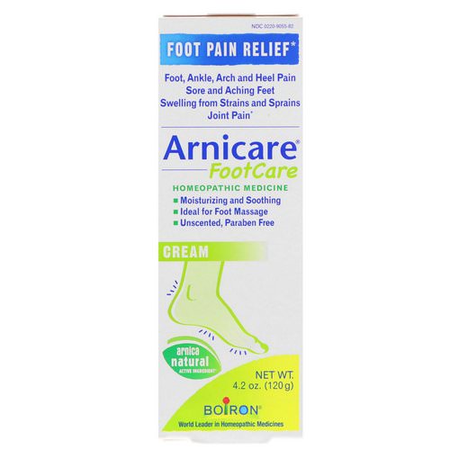 Boiron, Arnicare Foot Care Cream, Unscented, 4.2 oz (120 g) Review