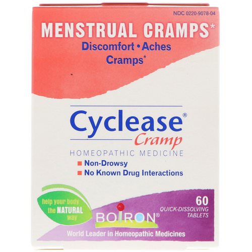Boiron, Cyclease Cramp, Menstrual Cramps, 60 Quick-Dissolving Tablets Review