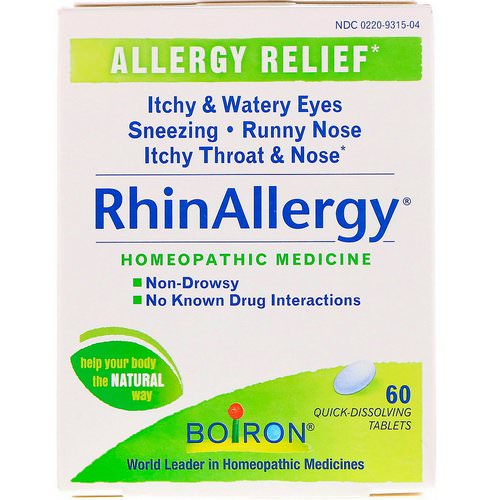 Boiron, RhinAllergy, 60 Quick-Dissolving Tablets Review