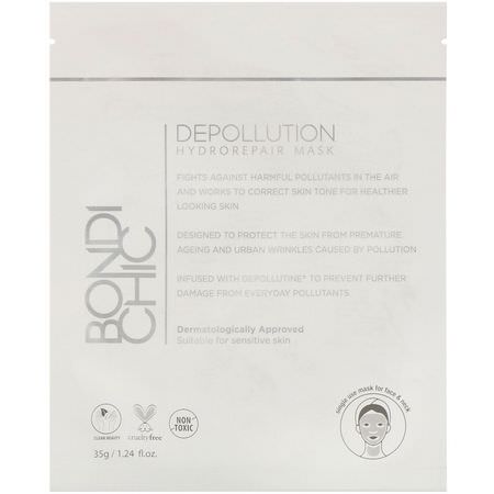 面膜, 口罩: Bondi Chic, Depollution, Hydro-Repair Mask, 1 Sheet, 1.24 fl oz (35 g)