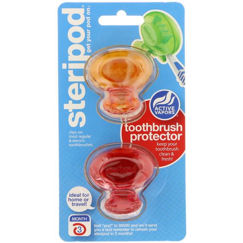 Bonfit America, Steripod, Clip-On Toothbrush Protector, 2 Piece Review