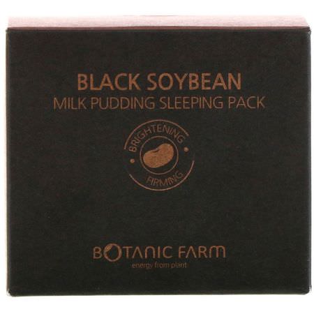 夜間保濕霜, K美容保濕霜: Botanic Farm, Black Soybean Milk Pudding Sleeping Pack, 90 ml