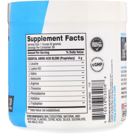 氨基酸: BPI Sports, Clinical Essential Aminos, Sour Candy, 6.35 oz (180 g)