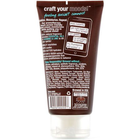 護手霜, 護手霜: BRoo, Moods, Connect Touch Screen Hand Cream, Jasmine and Lime, 5 fl oz (150 ml)