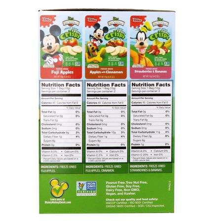 蔬菜小吃, 水果: Brothers-All-Natural, Fruit-Crisps, Disney Junior, Variety Pack, 6 Pack, 2.26 oz (64 g)