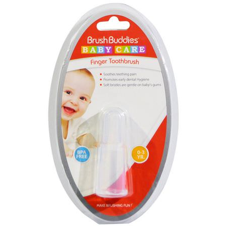 嬰兒牙刷, 口腔護理: Brush Buddies, Baby Care, Finger Toothbrush, 0-3 YR, 1 Finger ToothBrush