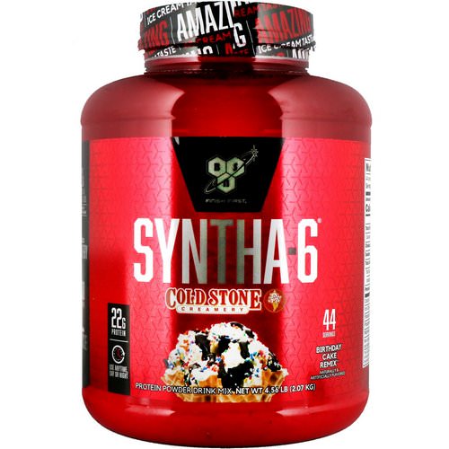 BSN, Syntha-6, Cold Stone Creamery, Birthday Cake Remix, 4.56 lb (2.07 kg) Review