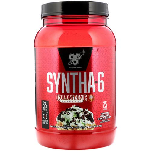 BSN, Syntha-6, Cold Stone Creamery, Mint Mint Chocolate Chocolate Chip, 2.59 lb (1.17 kg) Review