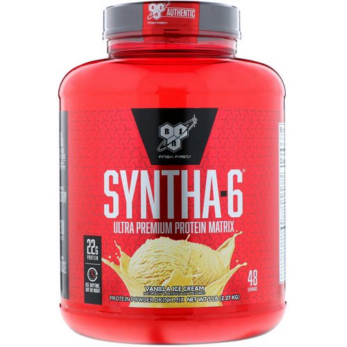 BSN, Syntha-6, Ultra Premium Protein Matrix, Vanilla Ice Cream, 5.0 lbs (2.27 kg) Review