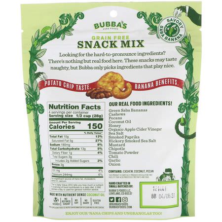 小吃, 零食: Bubba's Fine Foods, Snack Mix, Hickory Smoked BBQ, 4 oz (113 g)