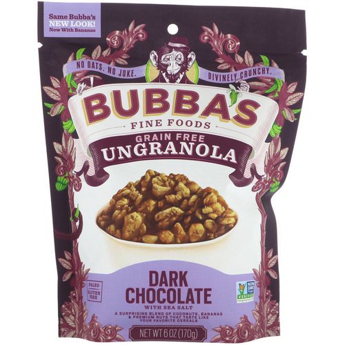 Bubba's Fine Foods, UnGranola, Dark Chocolate with Sea Salt, 6 oz (170 g) Review