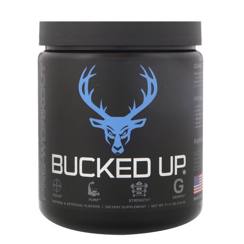 Bucked Up, Pre-Workout, Blue Raz, 11.11 oz (315 g) Review