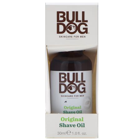 鬍鬚護理, 剃須: Bulldog Skincare For Men, Original Shave Oil, 1 fl oz (30 ml)
