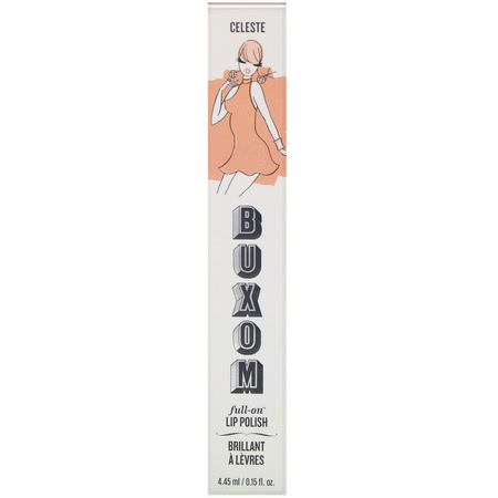 唇彩, 嘴唇: Buxom, Full-On, Lip Polish, Celeste, 0.15 fl oz (4.45 ml)