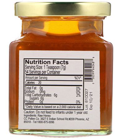 蜂蜜甜品: C.C. Pollen, Premium, Finest Pure Natural Honey, 13.4 oz (380 g)