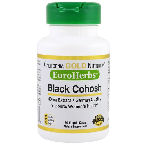 California Gold Nutrition, Black Cohosh Extract, 40 mg, 60 Veggie Caps Review