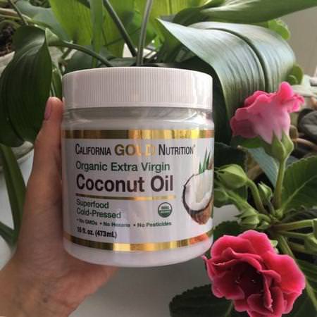 California Gold Nutrition, Cold-Pressed Organic Virgin Coconut Oil, 54 fl oz (1.6 L)