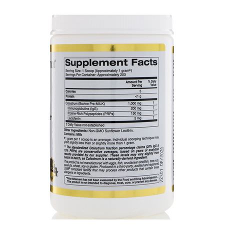 頭皮, 消化: California Gold Nutrition, Colostrum Powder, Concentrated, 7.05 oz (200 g)