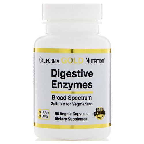 California Gold Nutrition, Digestive Enzymes, Broad Spectrum, 90 Veggie Capsules Review