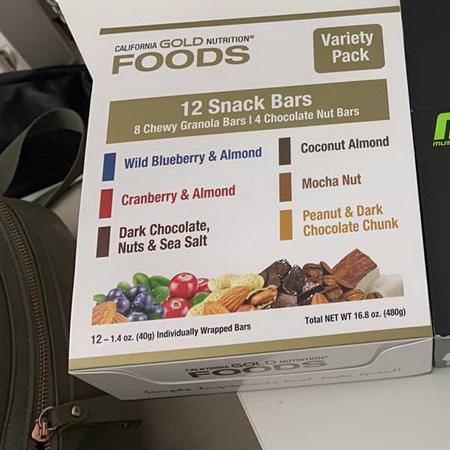 California Gold Nutrition CGN Snack Bars Plant Based Protein Bars