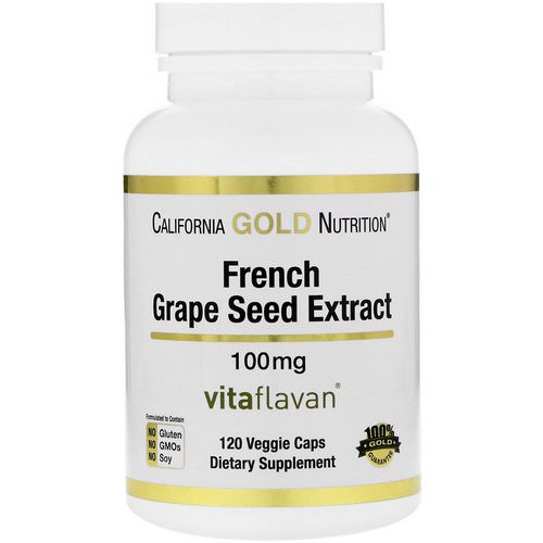 California Gold Nutrition, French Grape Seed Extract, VitaFlavan, Antioxidant Polyphenol, 100 mg, 120 Veggie Caps Review