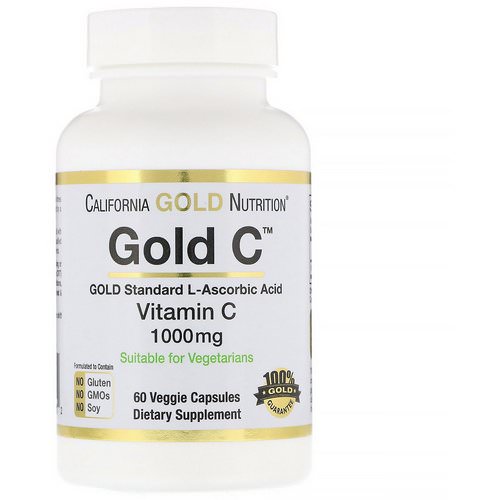 California Gold Nutrition, Gold C, Vitamin C, 1,000 mg, 60 Veggie Capsules Review