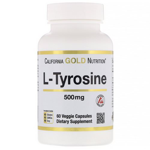 California Gold Nutrition, L-Tyrosine, AjiPure, 500 mg, 60 Veggie Capsules Review