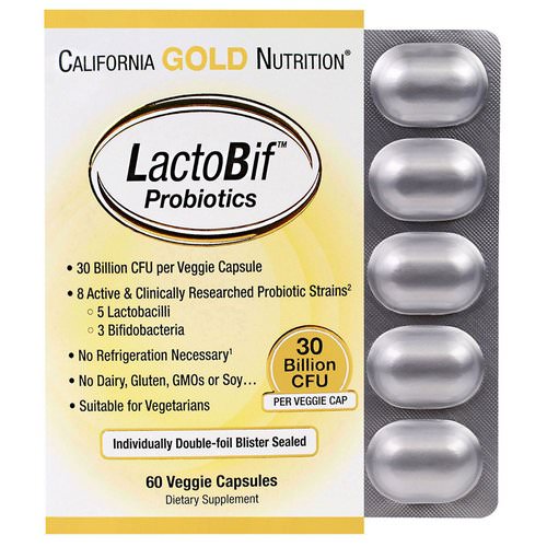 California Gold Nutrition, LactoBif Probiotics, 30 Billion CFU, 60 Veggie Capsules Review