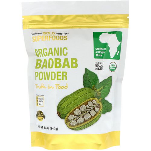 California Gold Nutrition, Superfoods, Organic Baobab Powder, 8.5 oz (240 g) Review