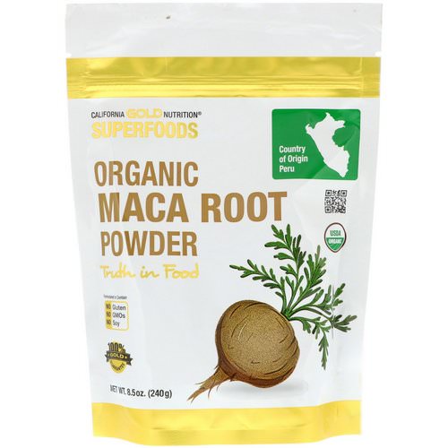 California Gold Nutrition, Superfoods, Organic Maca Root Powder, 8.5 oz (240 g) Review