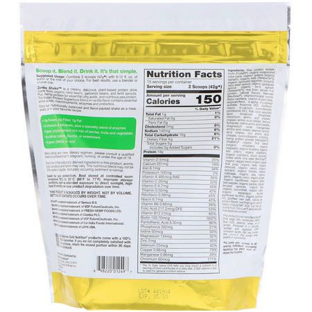 代餐, 體重: California Gold Nutrition, Zenbu Shake, Vegan Protein Superfood Blend, Vanilla Flavor, 1.4 lbs (630 g)