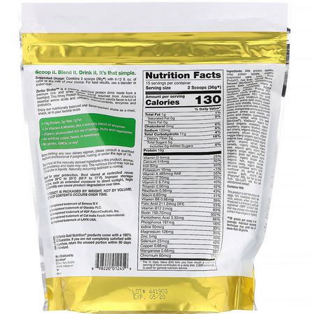 乳清蛋白, 運動營養: California Gold Nutrition, Zenbu Shake, Whey Protein Superfood Blend, Vanilla Flavor, 19 oz (540 g)