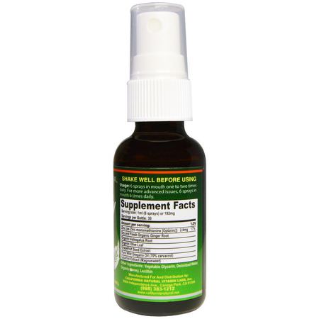 免疫, 流感: California Natural, Immunity Shots Spray, 1 oz (30 ml)