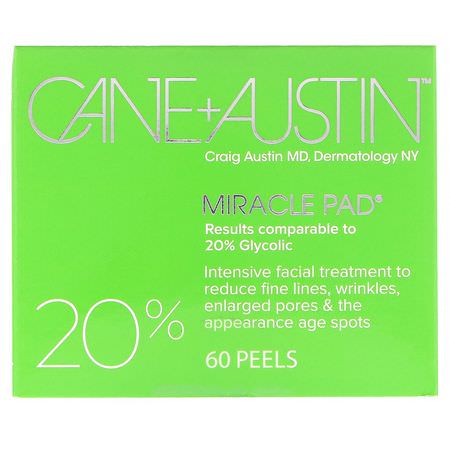 血清, 治療: Cane + Austin, Miracle Pad, 20% Glycolic Acid, 60 Peels