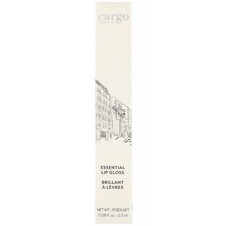 唇彩, 嘴唇: Cargo, Essential Lip Gloss, Vienna, 0.08 fl oz (2.5 ml)