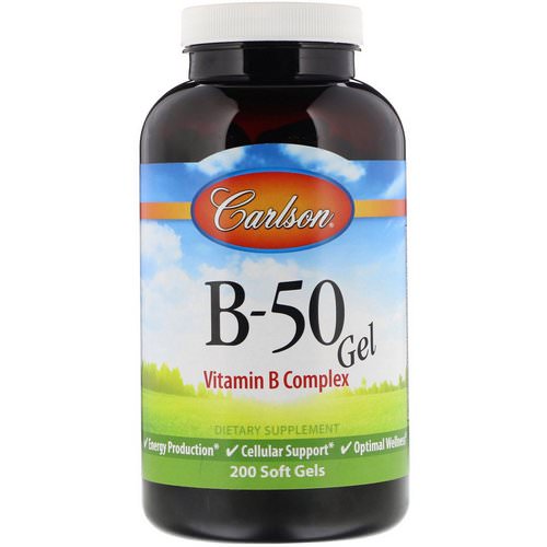 Carlson Labs, B-50 Gel, Vitamin B Complex, 200 Soft Gels Review