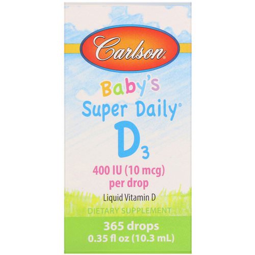 Carlson Labs, Baby's Super Daily D3, 400 IU, 0.35 fl oz (10.3 ml) Review