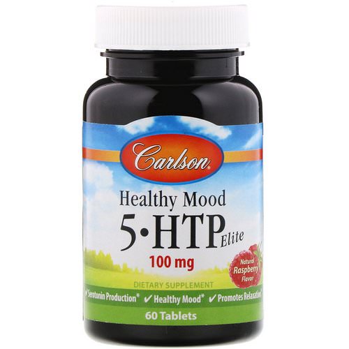 Carlson Labs, Healthy Mood, 5-HTP Elite, Natural Raspberry Flavor, 100 mg, 60 Tablets Review