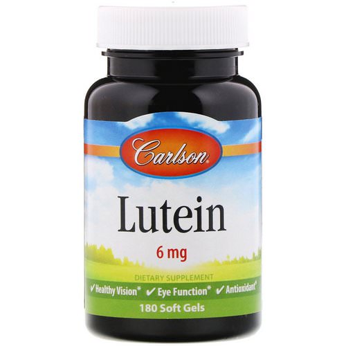 Carlson Labs, Lutein, 6 mg, 180 Soft Gels Review