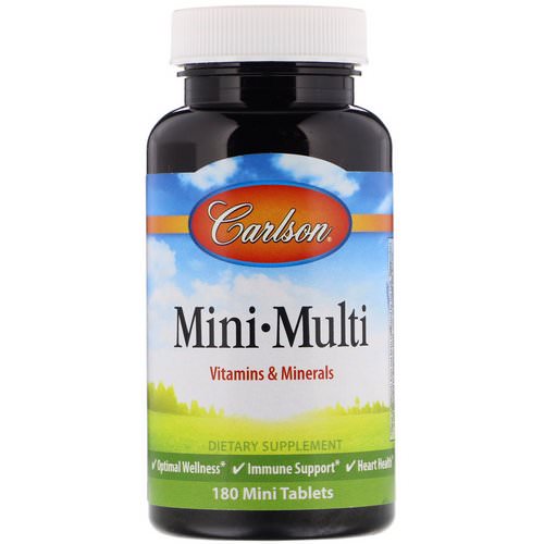 Carlson Labs, Mini-Multi, Vitamins & Minerals, Iron-Free, 180 Tablets Review