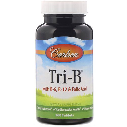 Carlson Labs, Tri-B with B6, B12 & Folic Acid, 360 Tablets Review