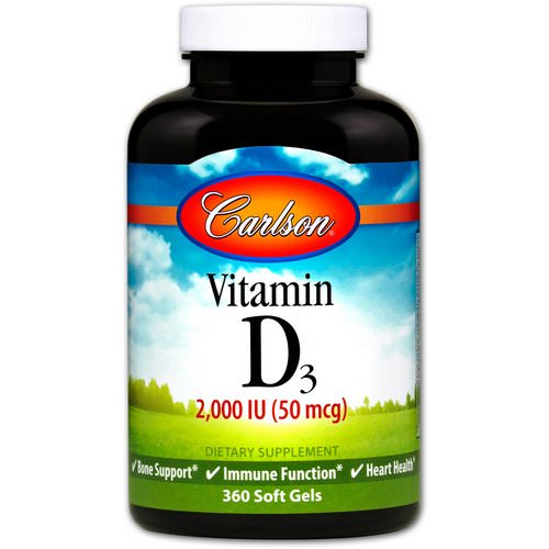 Carlson Labs, Vitamin D3, 2,000 IU (50 mcg), 360 Soft Gels Review