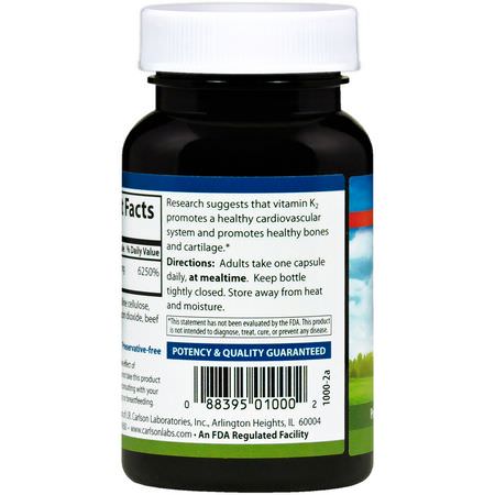 Carlson Labs Vitamin K - 維生素K, 維生素, 補品