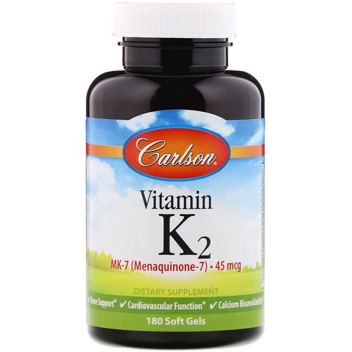 Carlson Labs, Vitamin K2 MK-7 (Menaquinone-7), 45 mcg, 180 Soft Gels Review