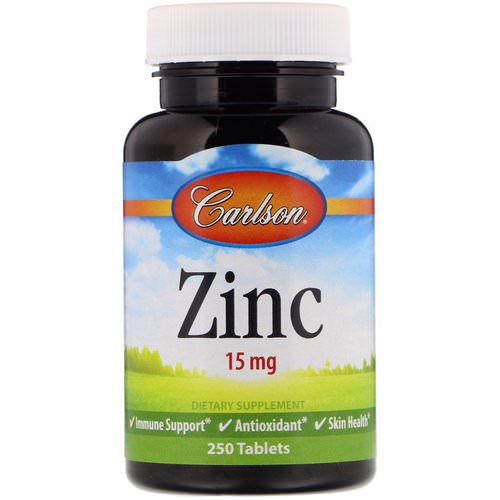 Carlson Labs, Zinc, 15 mg, 250 Tablets Review