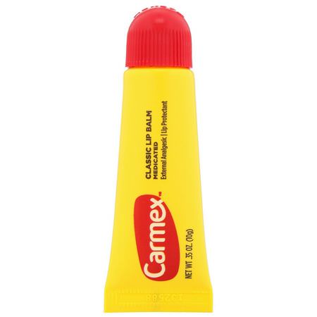 含藥, 潤唇膏: Carmex, Classic Lip Balm, Medicated, .35 oz (10 g)