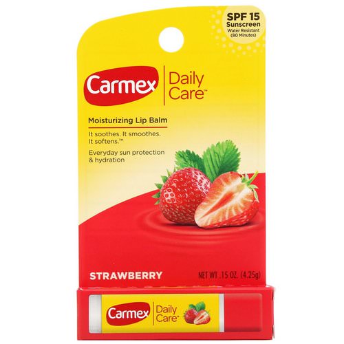 Carmex, Daily Care, Moisturizing Lip Balm, Strawberry, SPF 15, .15 oz (4.25 g) Review