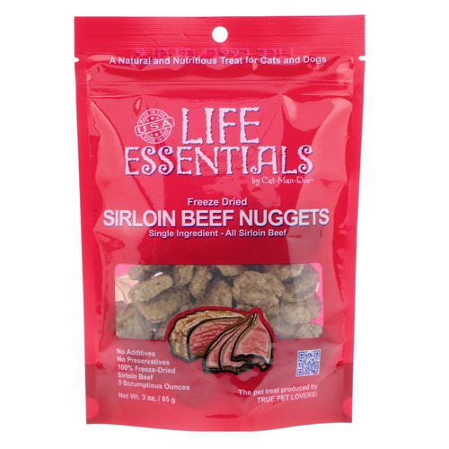 Cat-Man-Doo, Life Essentials, Freeze Dried Sirloin Beef Nuggets, For Cats & Dogs, 3 oz (85 g) Review