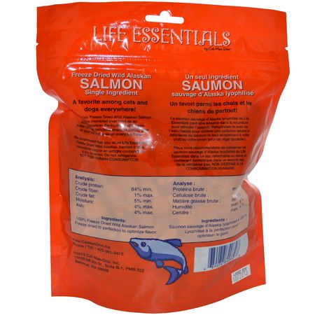 寵物零食, 寵物: Cat-Man-Doo, Life Essentials, Freeze Dried Wild Alaskan Salmon Treats, 5 oz (142 g)
