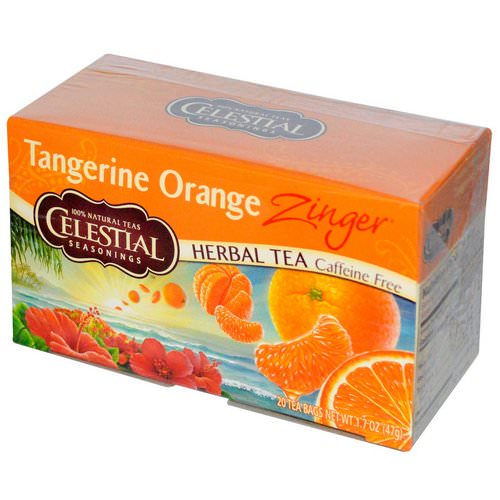 Celestial Seasonings, Herbal Tea, Caffeine Free, Tangerine Orange Zinger, 20 Tea Bags, 1.7 oz (47 g) Review